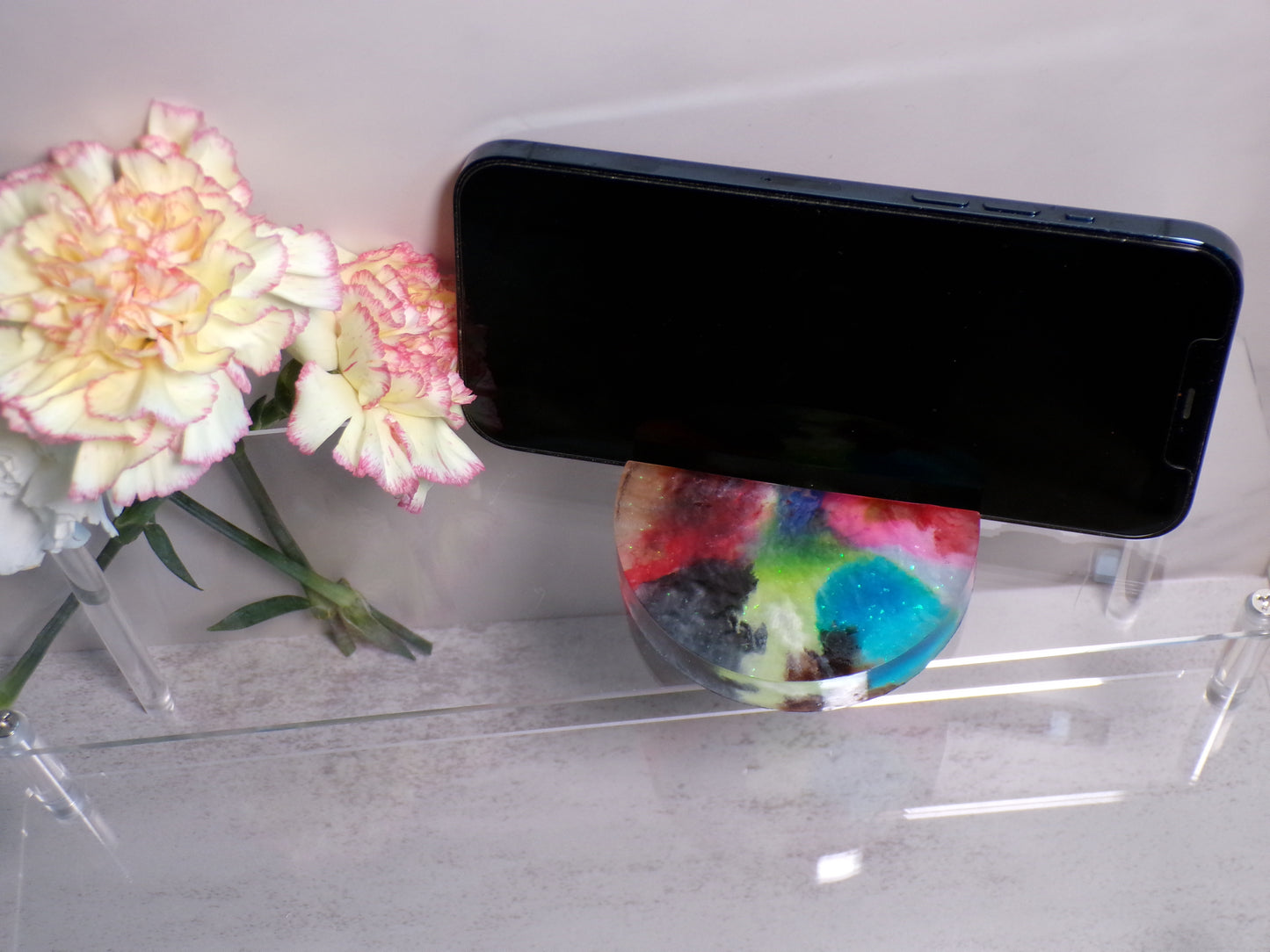 Phone Stand Round Tye Dye