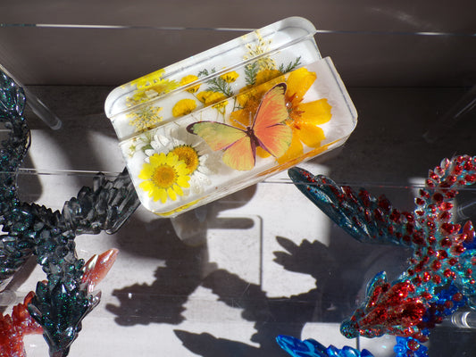 Large Phone Stand Flowers and Butterfly