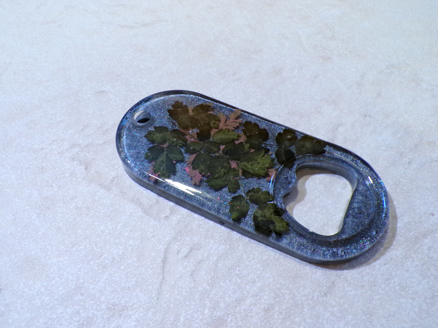 BOTTLE OPENER BLACK FLORAL