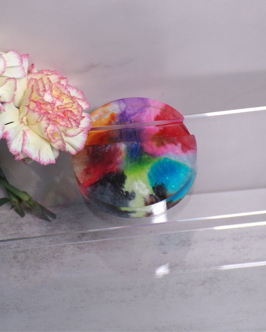 Phone Stand Round Tye Dye