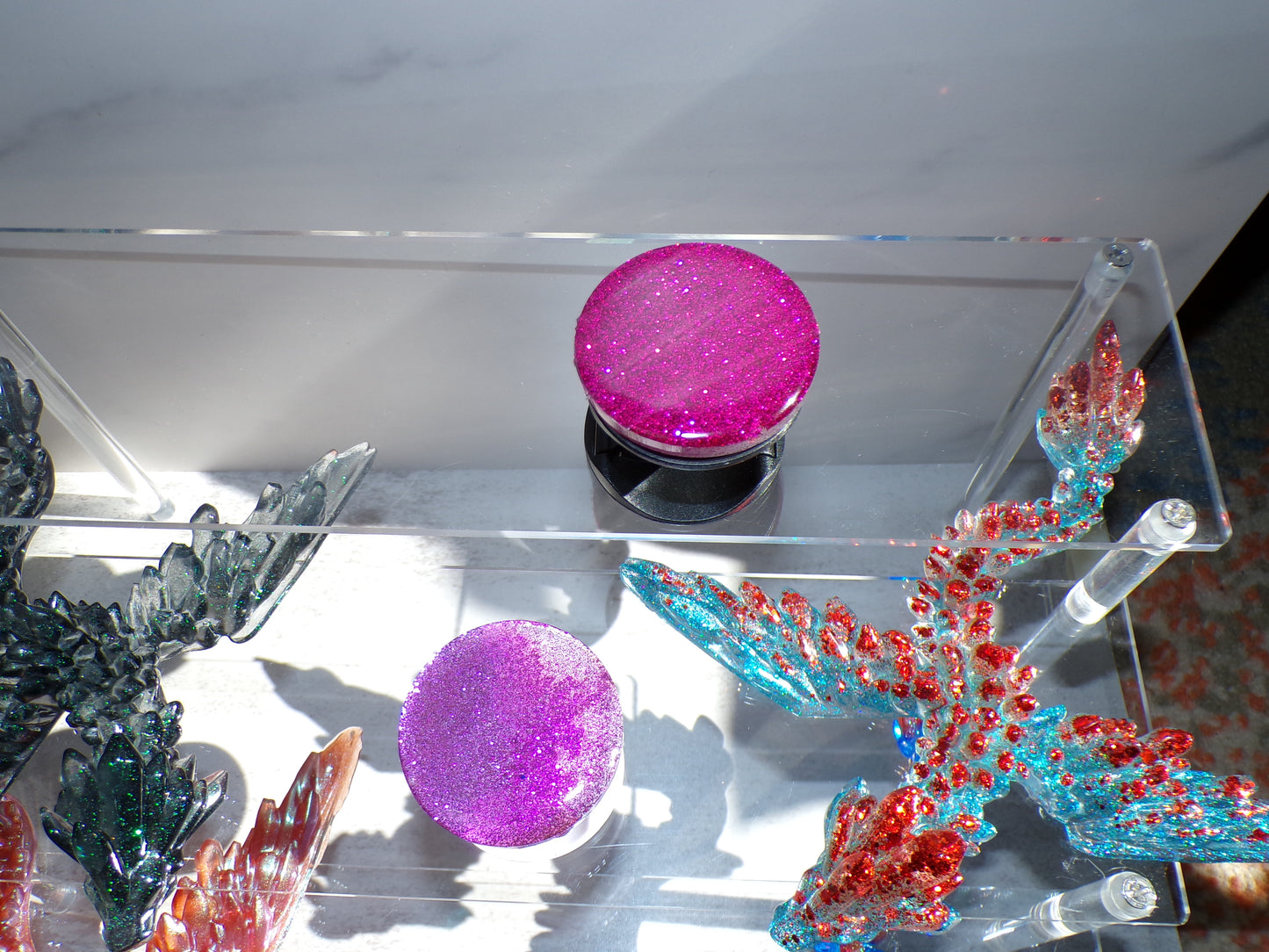 Double the Glitter Purple 1 Popsocket