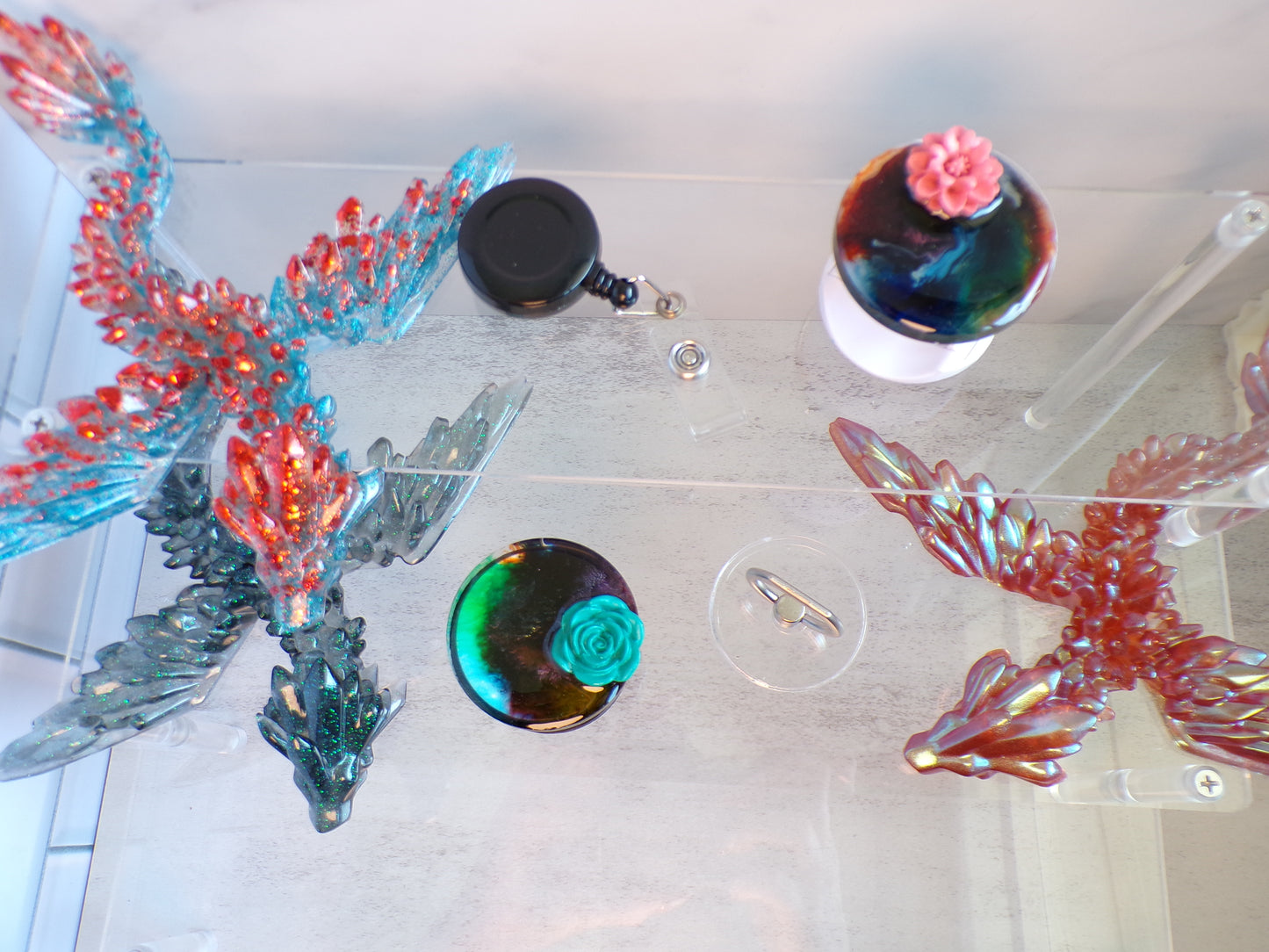 Popsocket Tye-Dye Pink Flower 3D