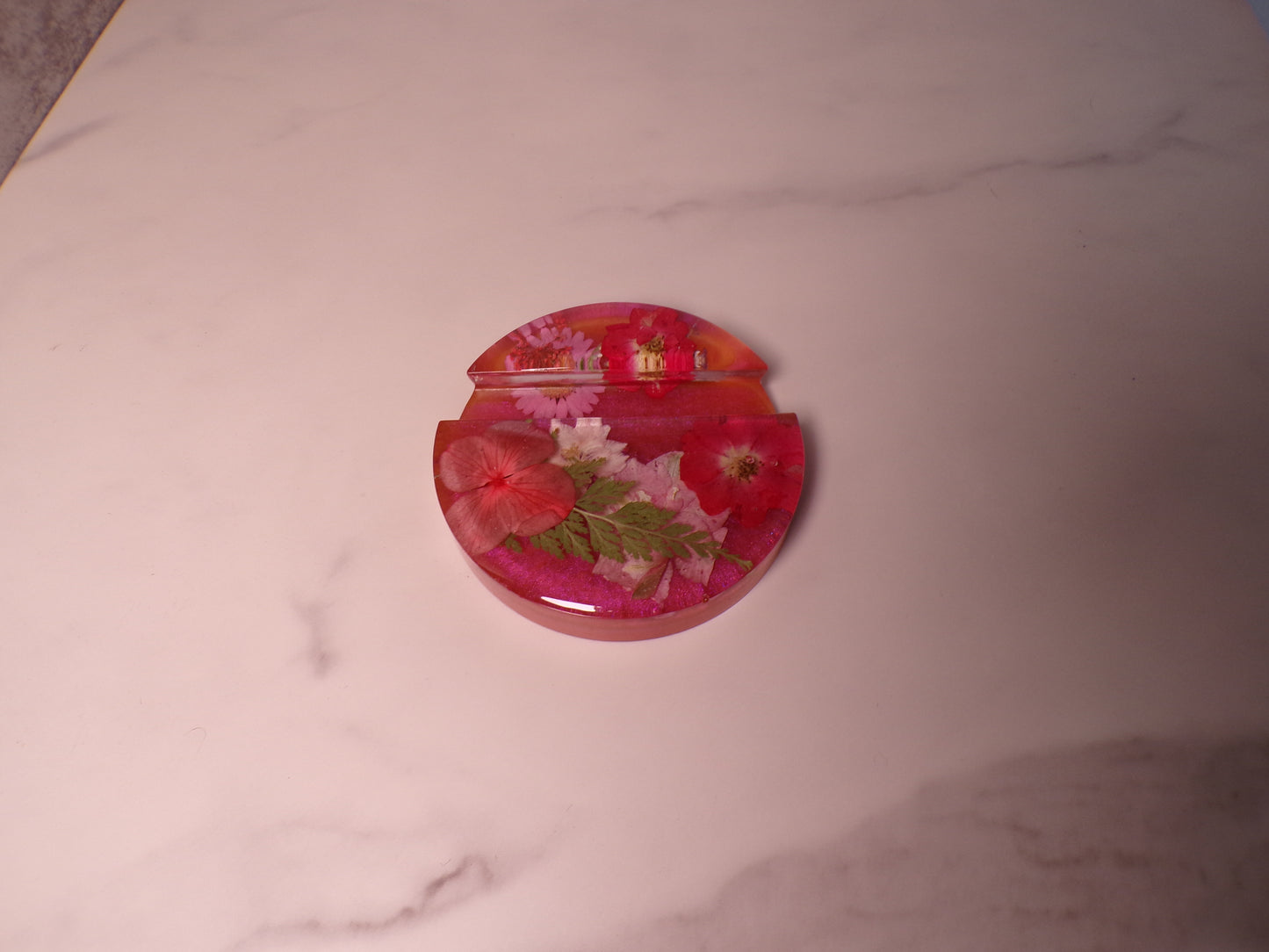 RED FLORAL PHONE STAND