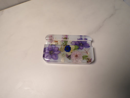 PURPLE FLORAL PHONE STAND