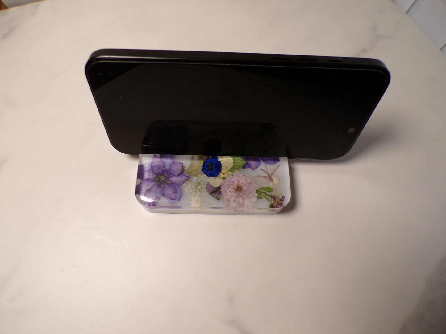 PURPLE FLORAL PHONE STAND
