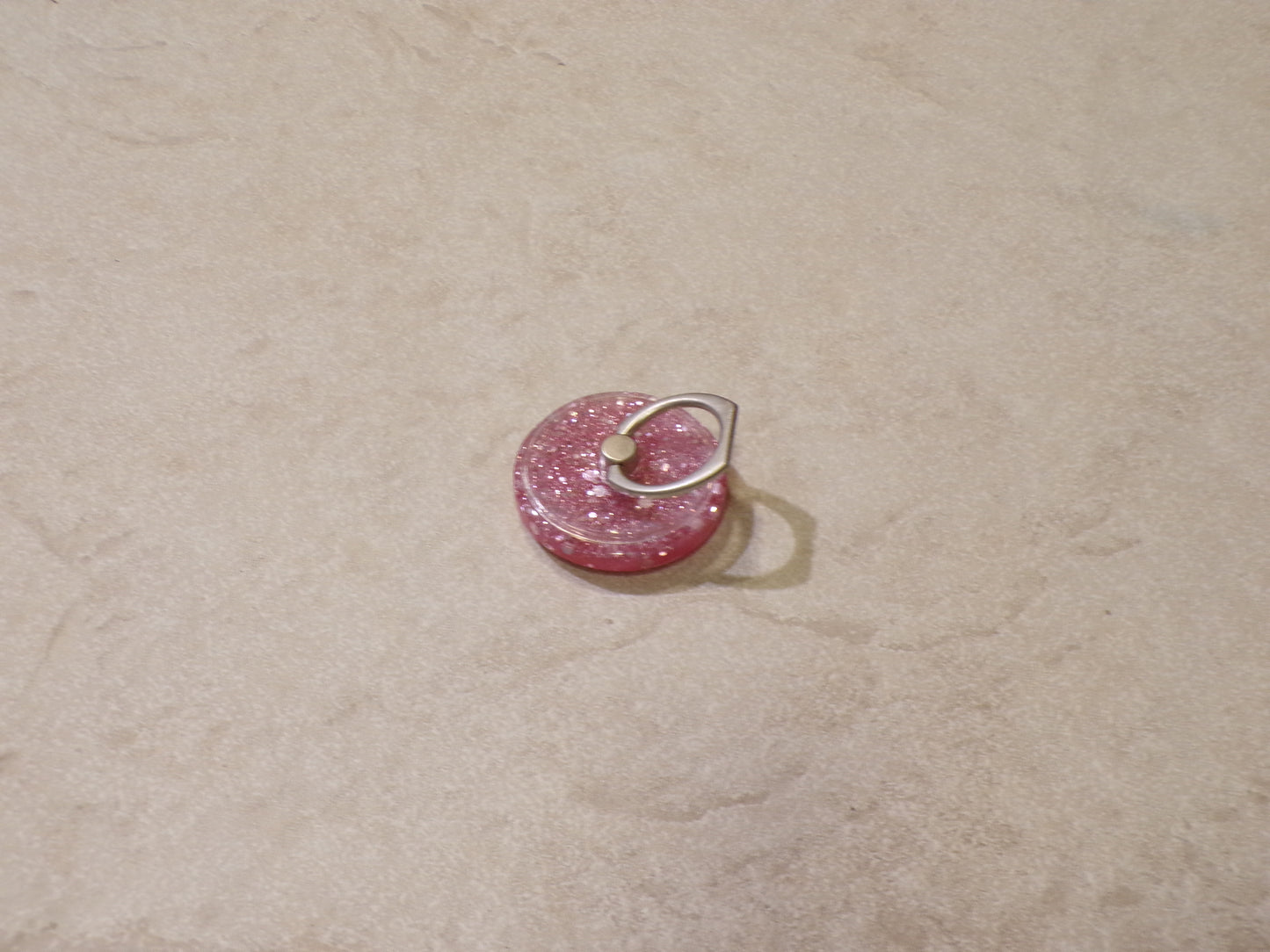 Pink Glitter with Ring Holder