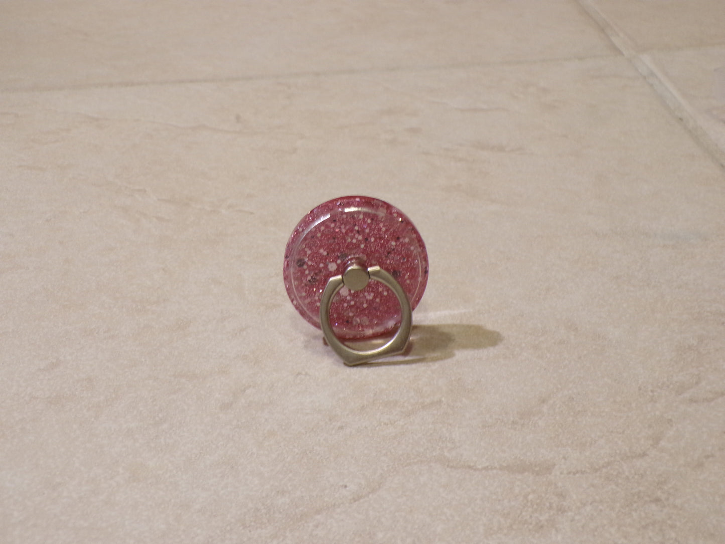 Pink Glitter with Ring Holder
