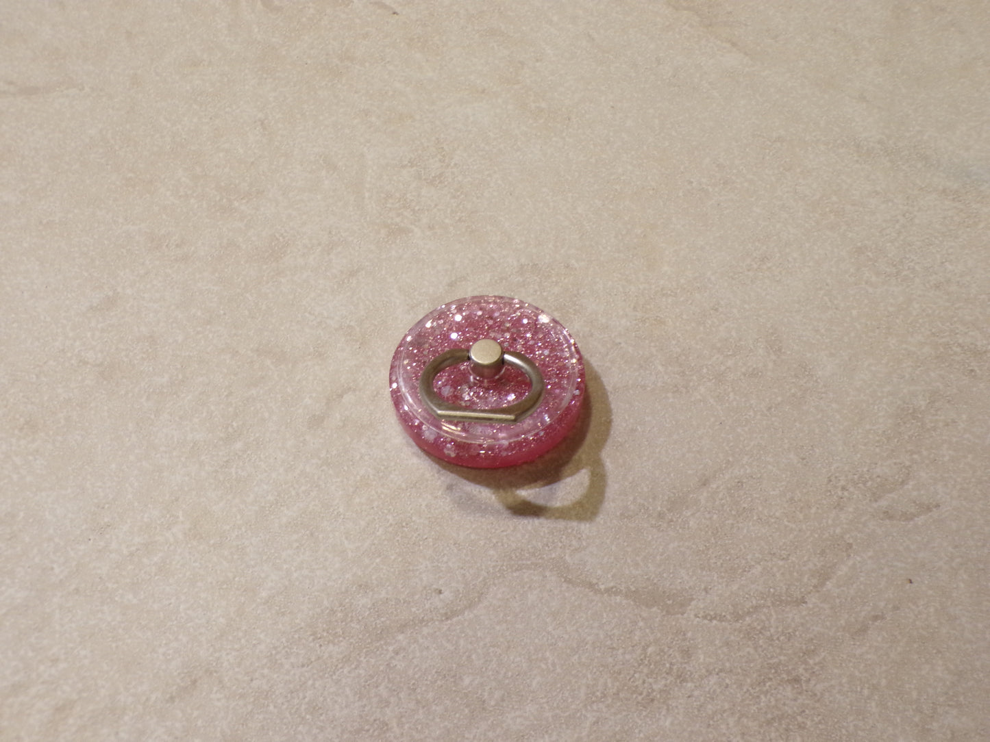 Pink Glitter with Ring Holder