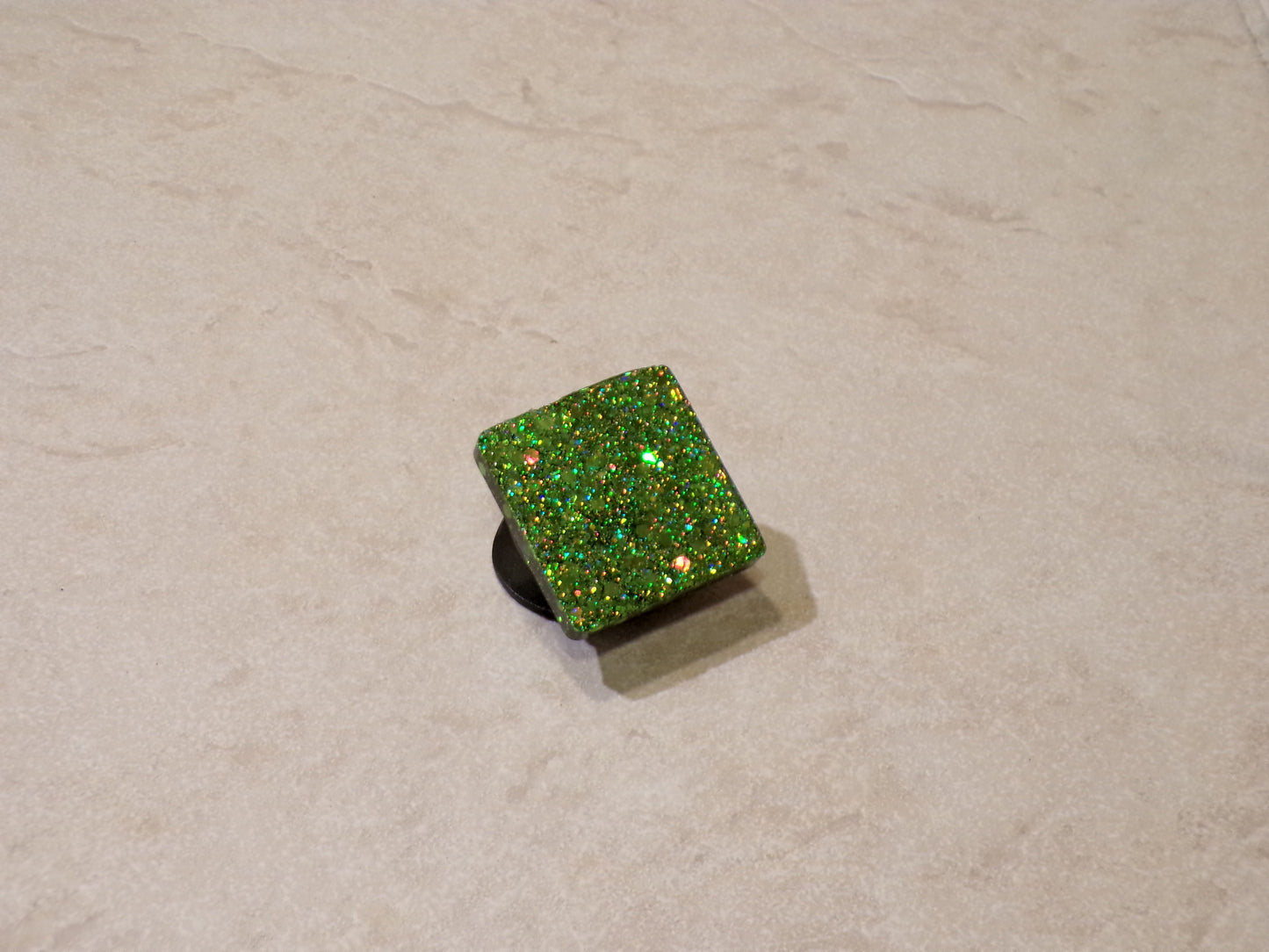 Square Green Glitter