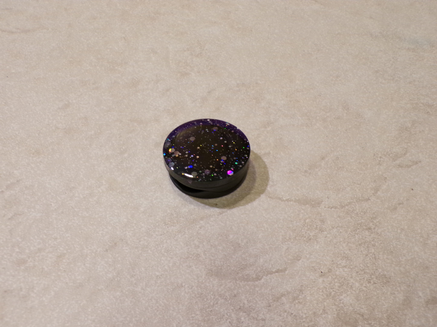 Dark Purple almost black with Glitter