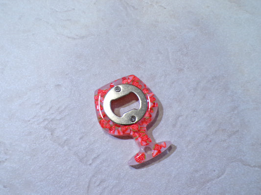 BOTTLE OPENER WITH STRAWBERRIES