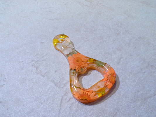 BOTTLE OPNERS ORANGE FLORAL
