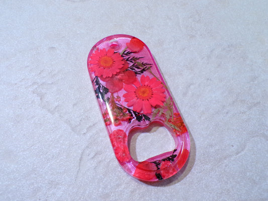 BOTTLE OPENER RED FLORAL