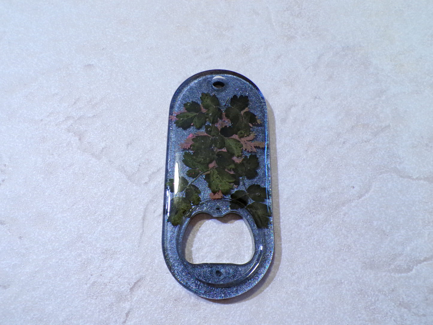 BOTTLE OPENER BLACK FLORAL